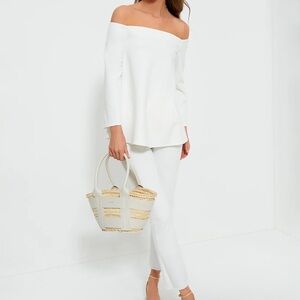 Elegant Off-Shoulder White Jumpsuit